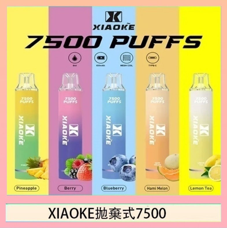 XIAOKE拋棄式7500 梟客XIAOKE一次性電子菸拋棄式7500口
